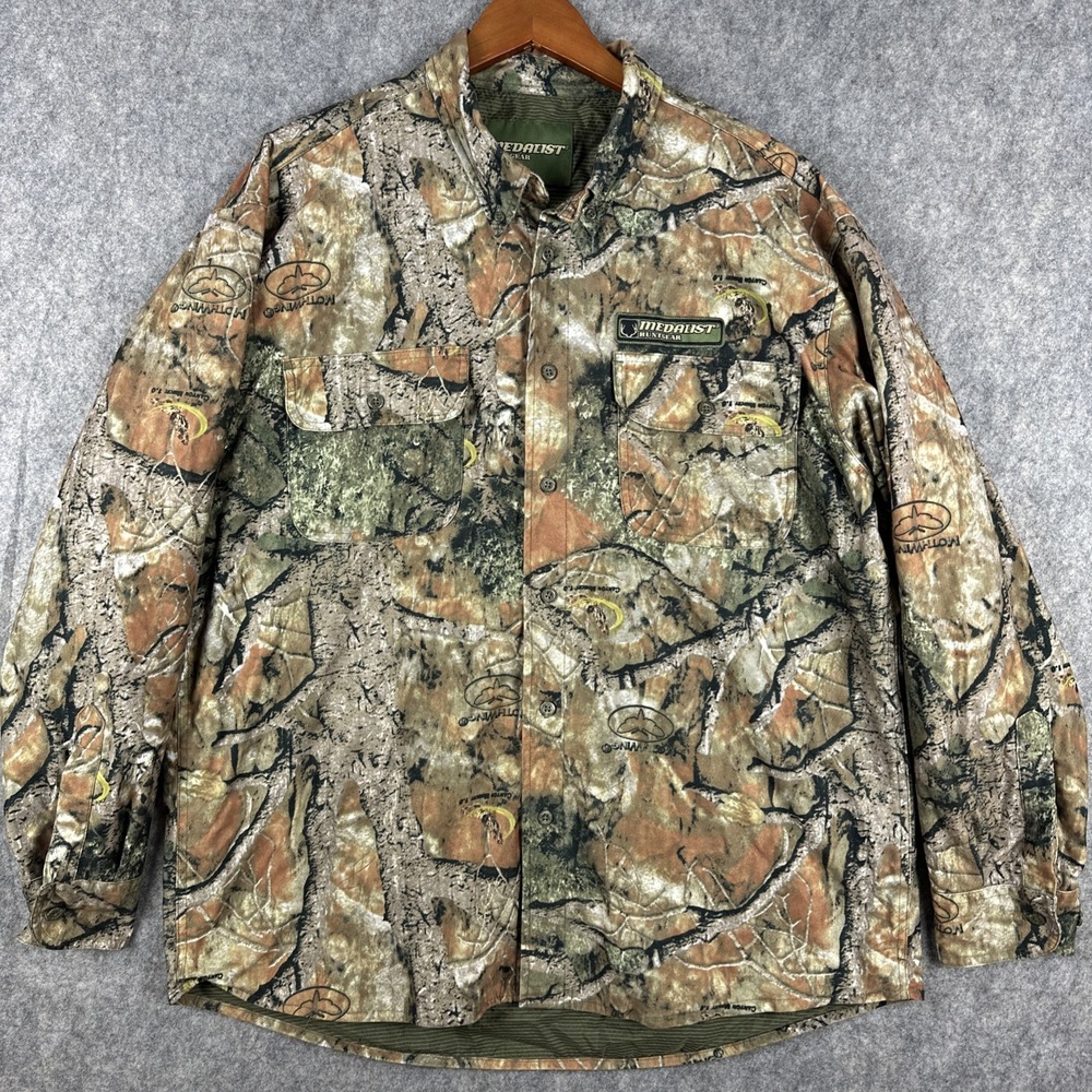 Medalist Huntgear Shirt Mens XL Silvermax Scent Elimination Lined X-Static Camo